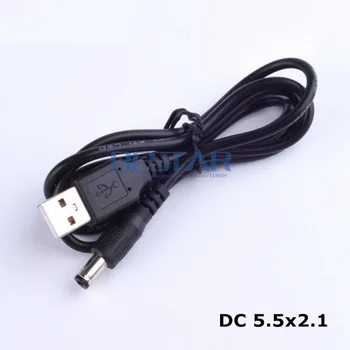 USB ar 5.5 mm/2.1 mm, 5 Voltu DC Barelu Ligzda Strāvas Kabeļa Tips M 5,5 mm 1m 3 kājas