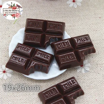 Miniatūras Pārtikas salds šokolādes konfektes 10PCS 19x26mm Sveķu Flatback Cabochon Mākslas Piegādi Apdare Šarmu Kuģiem
