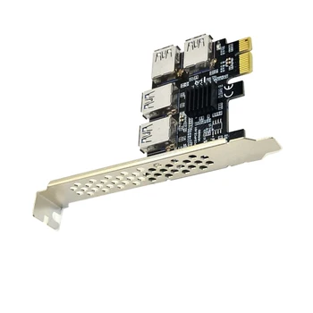 5/10pcs PCI-E 1x, lai 16x Stāvvadu Karte PCI-Express 1 līdz 4 Slots, PCIe USB3.0 Adapter Port Reizinātājs Miner Karti BTC Bitcoin Mining