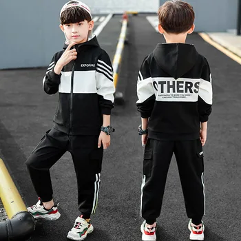 Zēnu Apģērbs Bērniem, kas Pavasara un Rudens Apģērbu Skaists Sporta Tērps 2022 Jaunu Big Boy Boy divdaļīgs Kostīms Bērnu Komplekti