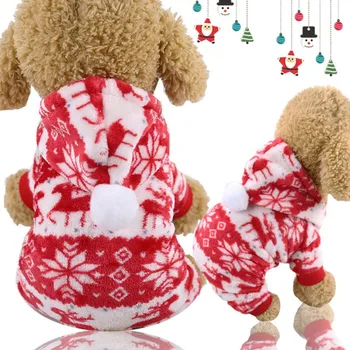 Cute suņu Vilnas Pidžamu Lentes Polka Punktiņi Pet Suņu Segas Mīksta Pidžamas Ziemas Drēbes S-XL Mazs Vidējs Liels Chihuahua