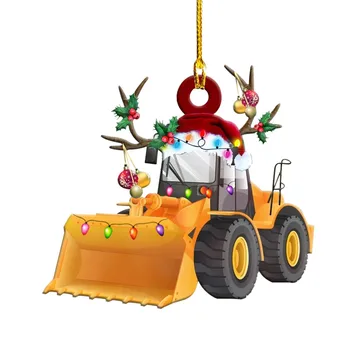 Ziemassvētku Piekārtiem Ornaments Ar Suni un kravas automobiļu Karājas Apdare Dāvanu Personalizētu Produktu Priecīgus Ziemassvētkus Kucēns Rotājumu Kritumu