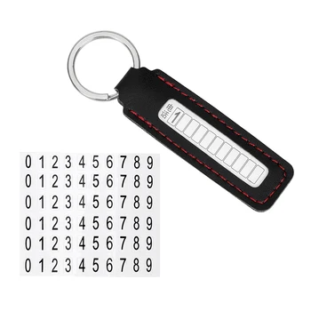 Auto Keychain Auto-stils Ar Anti-zaudēja Tālruņa Numura zīme Atslēgas Gredzens Auto Transportlīdzekļa Atslēgu piekariņi Dāvanu Tālruņa Numuru, Kartes Keyring