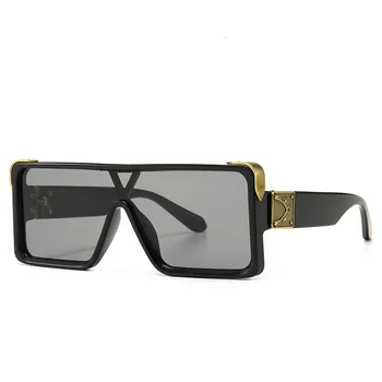 Lielizmēra kvadrātveida saulesbrilles vīriešiem luksusa zīmolu sieviešu, saules brilles vintage dizainers uv400 retro brilles