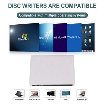 USB 3.0 Slim Ārējie DVD-RW, CD Rakstnieks Rakstītājs, Lasītājs Spēlētājs Optiskos Diskus Klēpjdatoru, DATORU, DVD Rakstītājs, DVD, Portatīvo datoru, Lai Windows 8 10