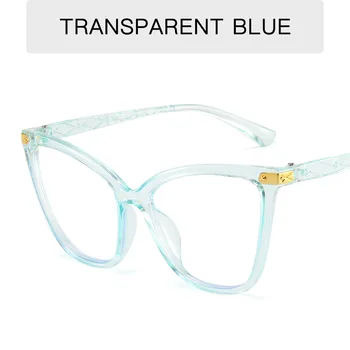 Mākslas Brilles Rāmis Retro Liels Rāmis Vienkārša Caurspīdīga Brilles Modes Metāla Apdare Anti-zilā Gaisma saules Brilles UV400
