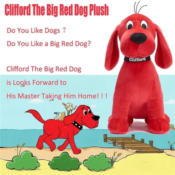 Clifford Red Filmu Suns Plīša Rotaļlieta Pildījumu Dzīvnieku Lelle Dzimšanas dienas Dāvana Bērniem Zēni un Meitenes Noliktavā