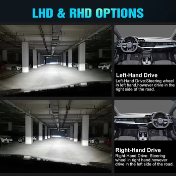 2 Gab H4 Led Auto Lukturu Super Spilgti Miglas Lukturi Pagrieziena Signāla Spuldzes 6000K Projektoru Mini Objektīva Auto Auto Aksesuāri