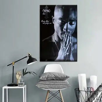 Kanvas Glezna Bēdīgi B. I. G. Biggie Plakātu Tupac Shakur 2pac plakātu un Mākslas Izdrukas Sienas Attēlu Mūsdienu Mājas Apdare