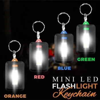 Mini LED Lampiņu Keychain Portatīvo Lāpu Ūdensizturīgs Avārijas Gaismas Āra Pārgājieni, Kempings Gaismas Lukturi Lāpu Keychain