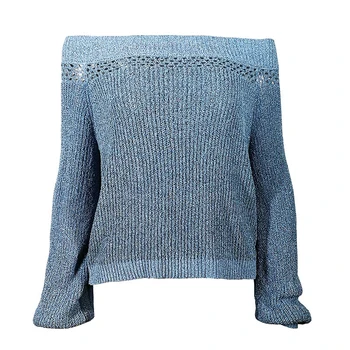 Sieviešu Džemperi Džemperi Sexy Ziemas Adīti Džemperi Ir 2021. Pie Pleca Džemperis Trikotāžas Korejas Modes Laternu Piedurknēm Džemperis