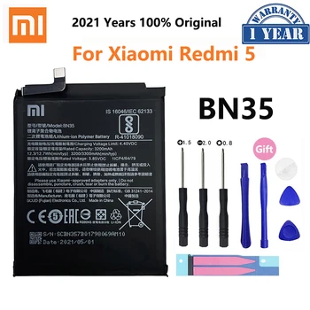 Xiao Mi Sākotnējā Tālruņa Akumulatora BN35 Par Xiaomi Redmi 5 Redmi5 Red mi5 Augstas Kvalitātes 3300mAh Tālruņa Baterijas Nomaiņa