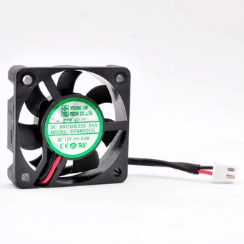 DFB401012L 4cm 40mm fan 40x40x10mm DC12V 0,6 W 2 vadi 2pin dubultā bumbiņas Klusa dzesēšanas ventilators jauda lādētājs monitors