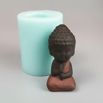 3D Ķīnas Budas Formas Silikona Veidnes Kūka Sveces, Ziepes, Ģipša Sveķu Pelējuma DIY Aromatherarpy Sadzīves Apdare Amatniecības Rīki