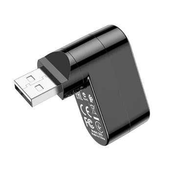 Borofone Grozāms USB Ligzda Hub 3 Portu USB 2.0 480Mps Sadalītāja Darbvirsmas Plug Slots USB Uzlāde Paplašinājumu Windows