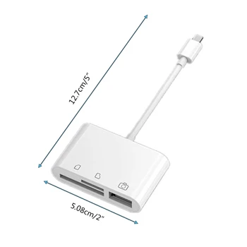 2022 Jauno C Tipa OTG Atmiņas Kartes Adapteris USB Hub C TF Karšu Lasītājs 1 līdz 3 USB3.