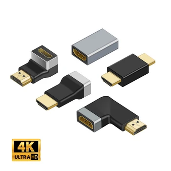 4K@60Hz HDMI-savietojams Adapteris 90 270 Grādu Pieslēgvieta HDMI Sieviešu un Vīriešu 4K HD Paplašinātājs Par HDTV Klēpjdatoru TV Kastē Desktop