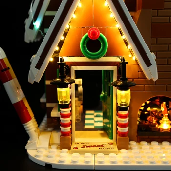 LED Light Komplekts 10267 Radītājs Gingerbread House Modelis Ziemas Brīvdienu Ziemassvētku Dāvanas DIY Komplekts (neietilpst Celtniecības Bloki）