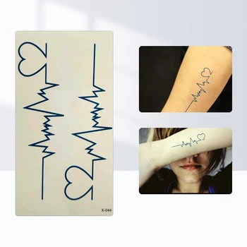 AACAR 1 Gab Ūdensnecaurlaidīgus Pagaidu Tetovējumiem Ādas Apdare Seksa Produkti Frāzes Ķermeņa Tetovējumu Uzlīmes Elektrokardiogrammas 10*6cm