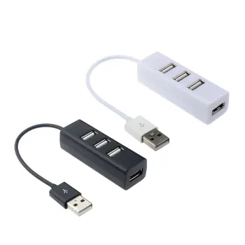 USB 2.0 HUB Multi USB Sadalītājs Expander Vairākas USB Hab 3 ieslēgšanas / Izslēgšanas Slēdži Maiņstrāvas Adaptera Kabeli Sadalītāja Pc Klēpjdators ar jaudu