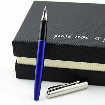 Metāla Rullīšu Pildspalva Sudraba blue Luksusa paraksts Lodīšu Pildspalva Biznesa Rakstot Biroja, Skolas Piederumi dāvanu