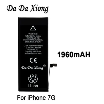 100gab Sākotnējā DaDaXiong Akumulators iPhone 7.G 1960mAh Reālās Spējas Ar darbgaldi Komplekta Nomaiņa Bateria