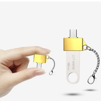 Micro USB Vīrietis ar USB 2.0 Sieviešu OTG Adapteri Pārveidotājs Xiaomi Redmi 4X Piezīme 4X Samsung Galaxy Ar Keychain