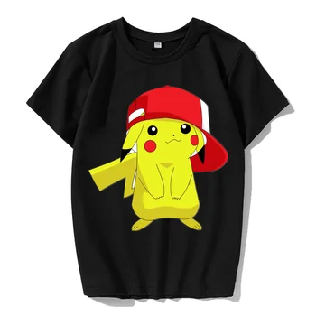 Pokemon - T-krekls Vasaras T-krekls Karikatūra Drukāšanas Pokemon-Apģērbu Meitene Zēnu T-krekls Ikdienas Ielas Apģērbs, Bērnu Dzimšanas dienas Dāvana