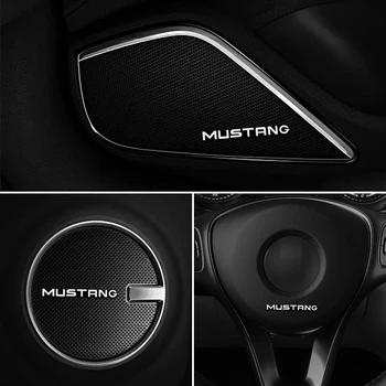 4gab 3D alumīnija skaļruņu stereo skaļrunis žetona emblēma Uzlīme Ford Mustang 2017 2018 Piederumi Car Styling