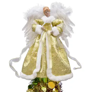 10-Gaismu Ziemassvētku Kokā Eņģelis Cilindrs Apgaismota Statuetes 12 collu Dekorēšanai