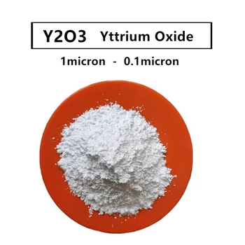 Y2O3 Pulveris ar Augstu Tīrības pakāpi 99.9% Itrija Oksīds R&D Ultrafine Nano Pulveri aptuveni 1 mikronu - par 0,1 mikronu