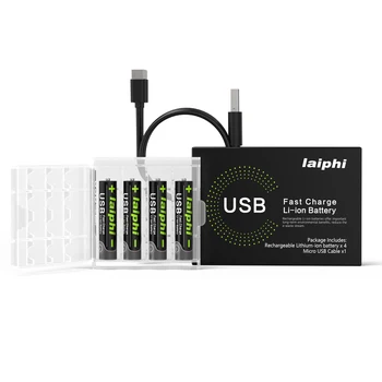 JAUNAS 1.5 V AAA USB litija jonu akumulators 1110mwh kapacitātes litija polimēru USB uzlādējams litija usb akumulators