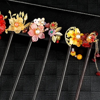 Vintage Dabīgā Koka Matu Nūju Izvēlēties, Sandalkoka Ķīniešu Stilā Irbulīši Etniskā Matu pin Sievietēm Matadatas Rotaslietas, Aksesuāri