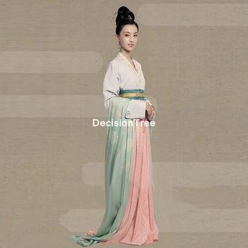 Ir 2021. tv spēlēt hanfu pils pieķeršanās gadījuma hanfu tradicionālā ķīniešu tērpos, seno deju kleitu sieviete pasaku princese kleita