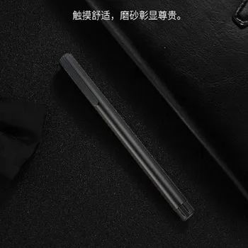 Jinhao 65 Melnā Metāla Fountain Pen Titāna Melna EZF/ Nib Izcilu Rakstīšanas Pildspalva