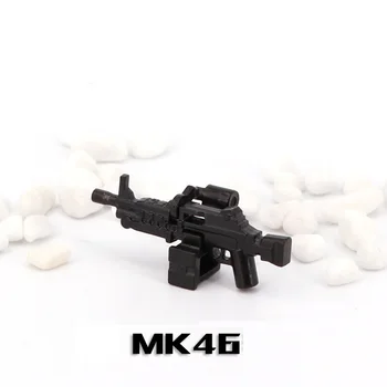 MK46 vieglie ložmetēji Karavīrs Armijas Ieročus Brinquedos Playmobil militārpersonu Daļas Celtniecības Bloku Ķieģeļu Oriģinālo Mini Rotaļlietas