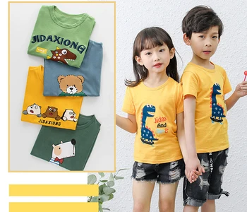 4 6 8 10 12 Y Bērnu T-krekls Zēniem Meitenes 2020. Gada Vasaras Dinozauru Zēnu T Krekls Meitenēm Topi Cartoon Kids t Drēbes