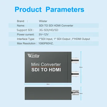 Converter SDI,HDMI, 3G-SDI/HD-SDI/SD-SDI, HDMI Pārveidotājs Adapteri,SDI HDMI out SDI Loopout