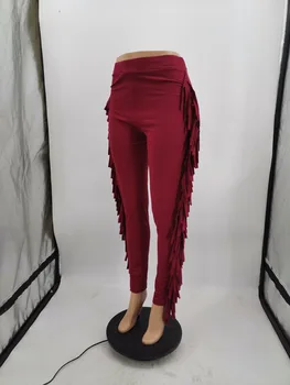 Gadījuma Sievietes Pušķis Garas Bikses Tīrtoņa Krāsu Augsts Viduklis, Šauri Streetwear Joggers Bikses Rudens Apģērbs Sieviešu Apģērbs