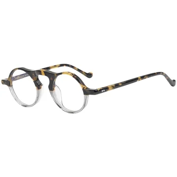 Roku Darbs Vintage Brilles Rāmis Vīriešu Acetāts Retro Mazas, Apaļas Brilles Sievietēm, Optiskās Brilles Rāmji Briļļu Caurspīdīga