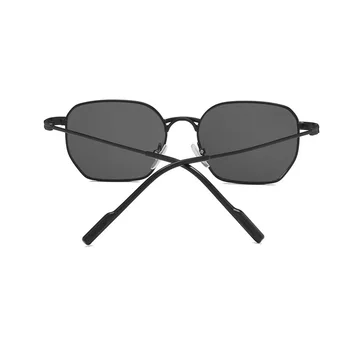 Vintage Sieviešu Vīriešu Melnās Saulesbrilles Modes Metāla Mazu Taisnstūra Rāmi Brilles Luksusa Okeāna Lēcas Dekoratīvas Brilles UV400