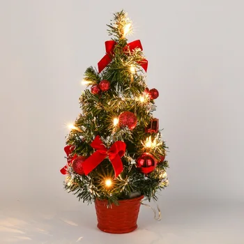 40cm Mini Ziemsvētki Koks Nakts Gaisma Apdares Gaismas Priede, Galda LED Ziemassvētku Eglīte Ziemassvētku Home Decoration Jaunā Gada Dāvanu