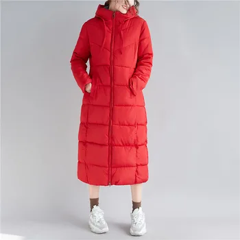 Sieviešu jaka Kokvilnas mētelis ziemas drēbes, polsterēta 2020 