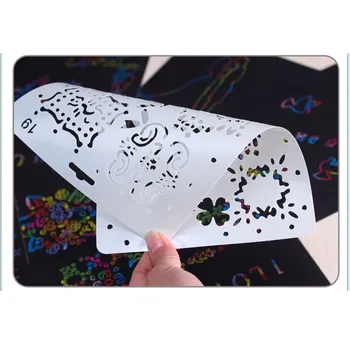 Sērija Dobi Zīmēšanas Veidnes Plastmasas Trafareti par DIY Nulles Krāsošana Scrapbooking Kartes, Padarot Roku apgleznoti Instrumenti Bērniem Rotaļlietas