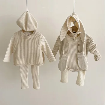 Bērnu Apģērbu Komplekti Meitene Drēbes Toddler Zēnu Tops+Bikses Zīdaiņu 2gab Uzvalks Bērnu Kokvilnas Kostīms Ir 2021. Rudens Ziemas Homewear