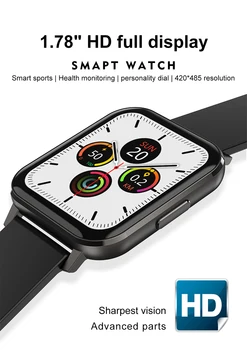 DTX Smart Skatīties IP68 Ūdensnecaurlaidīga 1.78 collu Liels Ekrāns EKG Sirds ritma asinsspiediens vīrieši sievietes smartwatch IOS Android