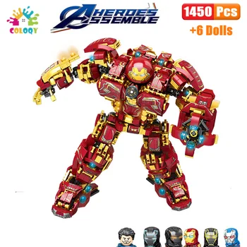 Bērnu Rotaļlietu 1450Pcs Marvel Iron Man Sarkans Mecha Celtniecības Bloki, Pontons Skaitļi Ķieģeļi, Rotaļlietas, Bērnu Dzimšanas dienas Dāvanas