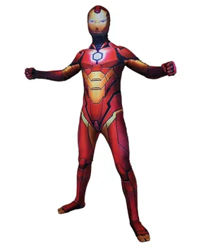 Dzelzs Vīrs Cosplay kostīmu Supervaroņa Kostīms ādas Zentai Bodysuit Halloween Puse uzvalks bezmaksas piegāde